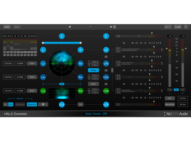 Nugen Audio Halo Downmix Stereo to 5.1 / 7.1 Upmix plug­in